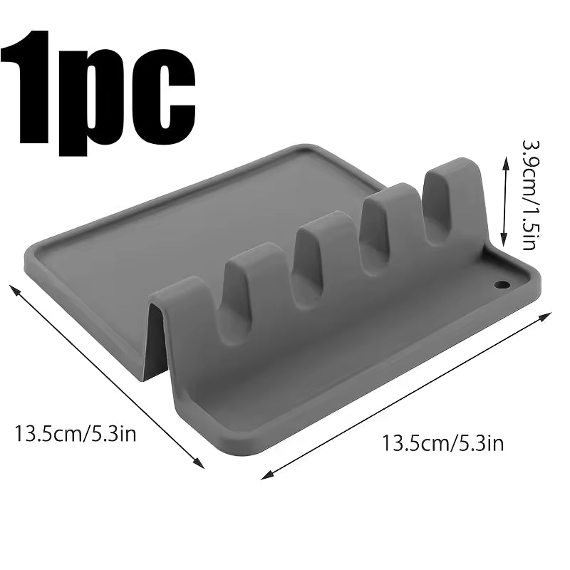 Kitchen silicone cutlery holder BPA-free durable spoon holder with pad heat resistant spoon holder Kitchen utensil