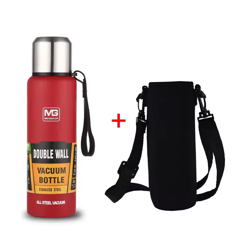 large Capacity Stainless Steel Thermos Portable Vacuum Flask Insulated Tumbler with Rope Thermo Bottle 500/700ml