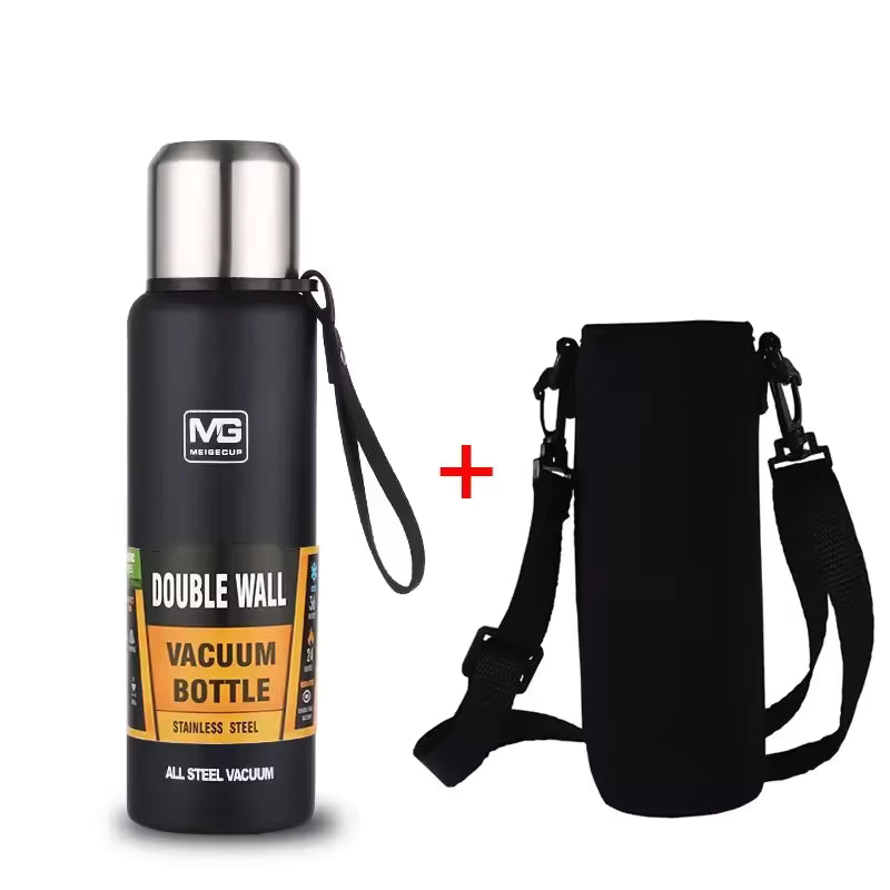 large Capacity Stainless Steel Thermos Portable Vacuum Flask Insulated Tumbler with Rope Thermo Bottle 500/700ml