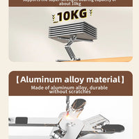 ""Aluminum alloy Foldable Laptop Stand 360° Rotation holding laptop