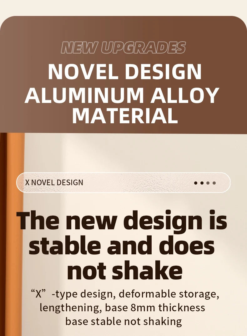 ""Portable Foldable Laptop Stand 360° Rotation Aluminum Alloy Holder folded design