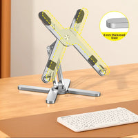 ""Aluminum alloy Foldable Laptop Stand 360° Rotation holding laptop