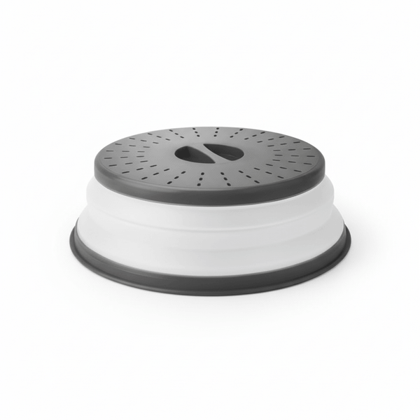 Collapsible Microwave Splatter Cover with Steam Vents