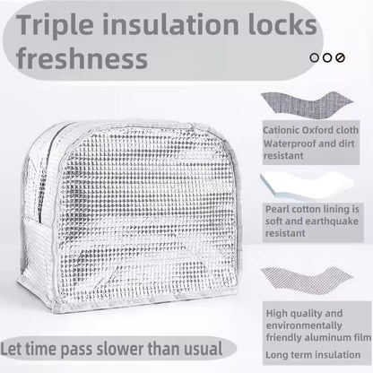 Portable Insulated Lunch Bag Insulation Bento Pack Cationic Aluminum Foil Rice Bag Meal Pack Ice Pack Bento Lunch Handbag Studen