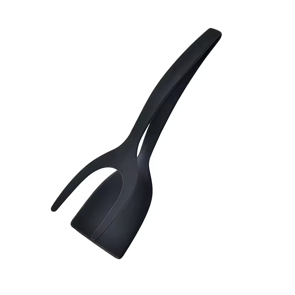 Two in one spatula tongs for flipping omelete