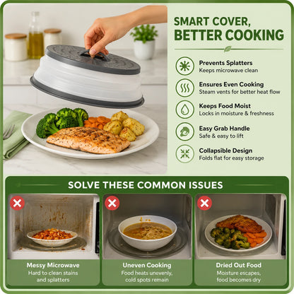 Collapsible Microwave Splatter Cover