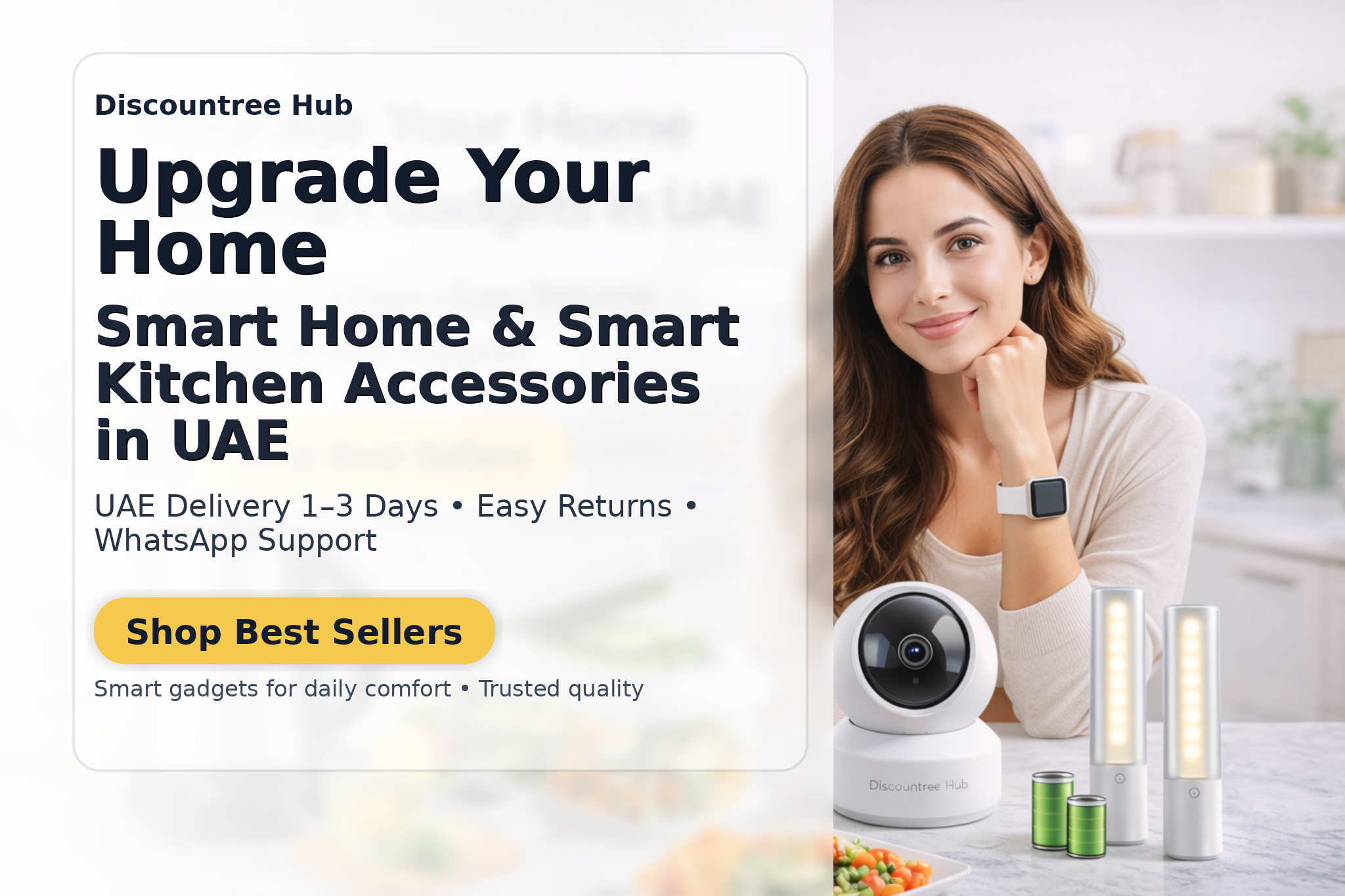 Smart home and smart kitchen accessories in UAE with fast delivery, easy returns, and WhatsApp support