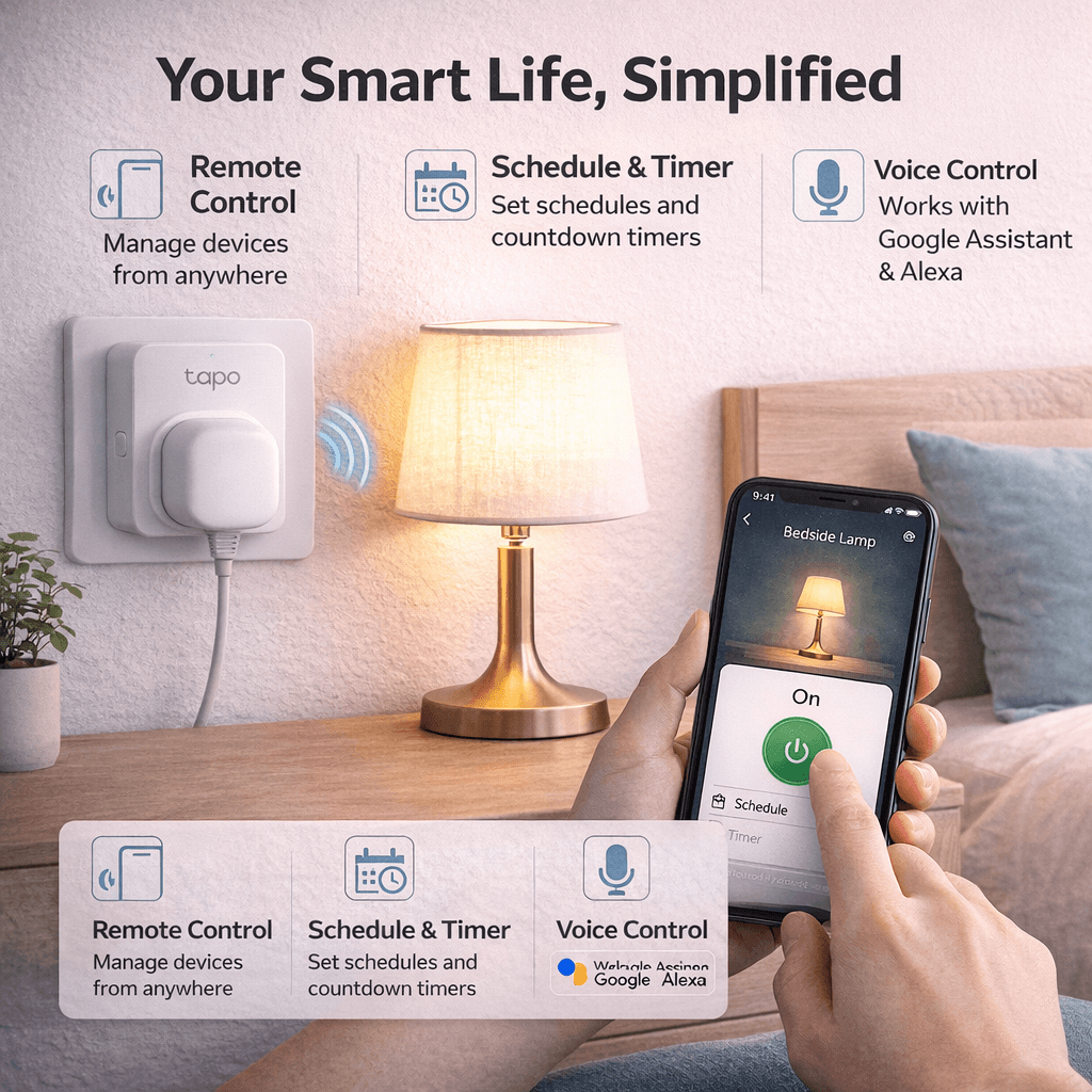 Smart Wi-Fi plug UAE Type G 3-pin home automation graphics