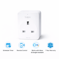 Single smart Wi-Fi plug UAE Type G 3-pin on white background